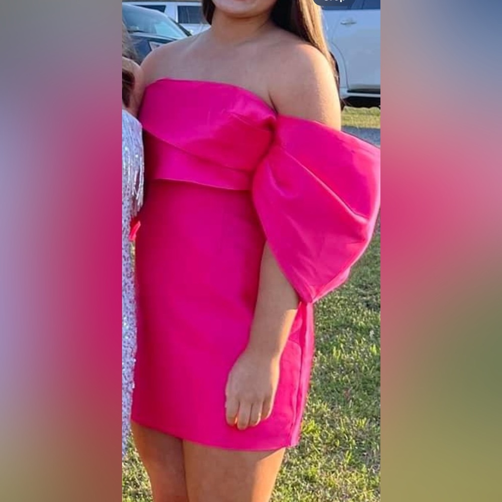Pink of the shoulder formal dress size Large